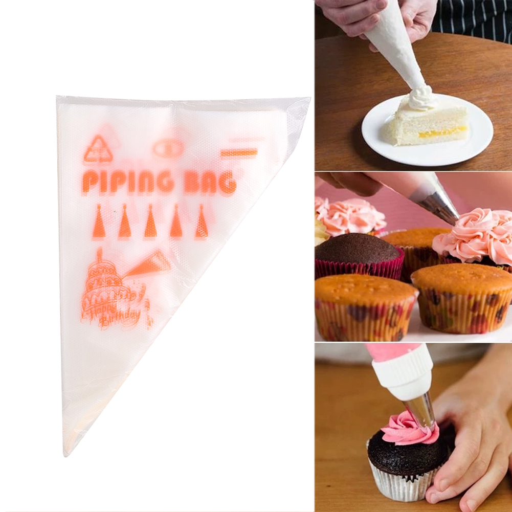 Piping Bag Disposable - 100 個厚手の使い捨てペストリーバッグ DIY ケーキクリームデコレーションパイピングバッグアイシングバッグベーキング用品ペストリースリーブ
