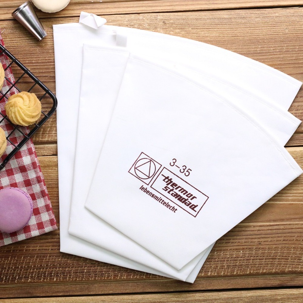 Piping Bag Disposable - キッチン、DIYカップケーキ、クッキー用の再利用可能なコットンペストリーバッグ、厚いベーキング用品、ケーキデコレーションアクセサリー、新しい