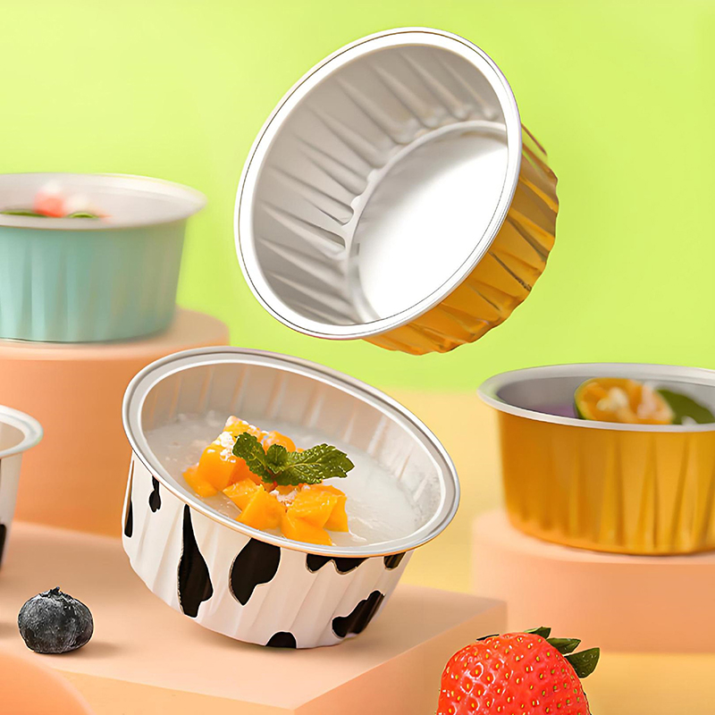 Kitchen And Baking Equipment - 10/20/30個入り 丸型ベーキングカップ 錫箔紙製 蓋付き 再利用可能なカップケーキカップ デザート