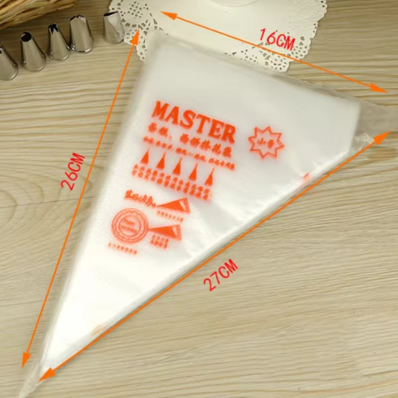 Piping Bag Disposable - 大型絞り袋 100 個使い捨てペストリーバッグ、厚いアイシング絞りペストリーバッグフロスティングデコレーションケーキカップケーキクッキー