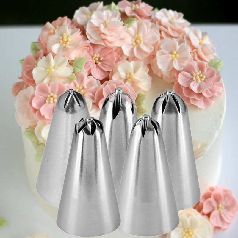 Kitchen And Baking Equipment - ステンレス鋼フラワーアイシング配管ノズルペストリーヒントクリームデコレーションドロップフラワー DIY フォンダンベーキングツール 129 # 107