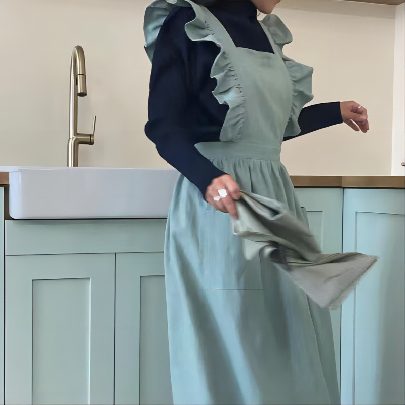 1PC フランス牧歌的な花屋芸術的なコットンリネンヴィンテー - Kitchen Baking Unit のレビューと価格