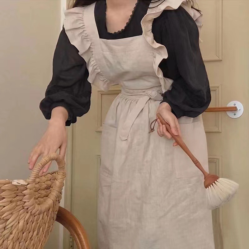 1PC フランス牧歌的な花屋芸術的なコットンリネンヴィンテー - Kitchen Baking Unit のレビューと価格