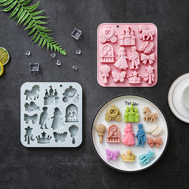 🌸 12個取りプリンス・プリンセスシリコンモールド3Dリボン - Kitchen Baking Molds のレビューと価格