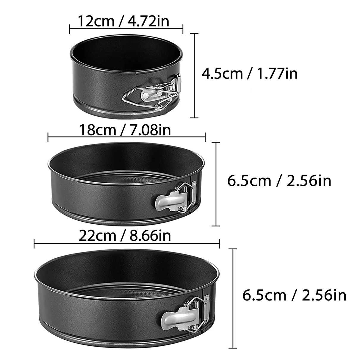 1 個、3 個のケーキパンセット、ラウンドテフロン加工ベーキ - Kitchen And Baking Equipment のレビューと価格