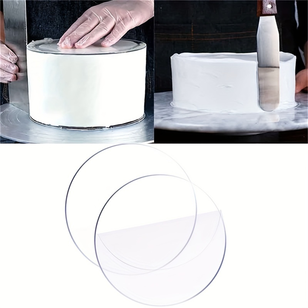 2個セット アクリル製丸型ケーキディスク 4/6/8/10イ - Cake Board Round のレビューと価格