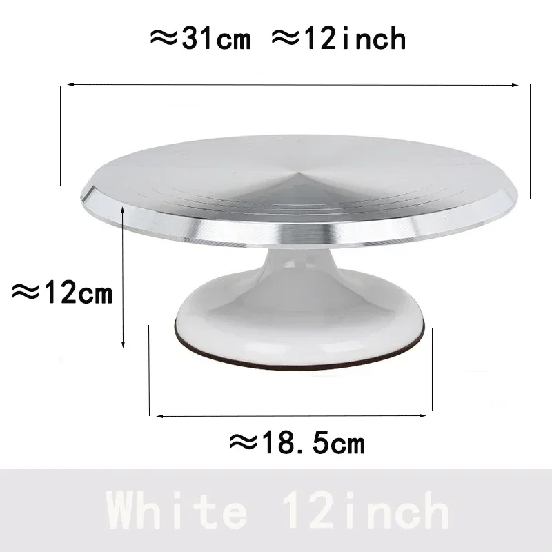 12 インチベーキングツールアルミ合金誕生日ケーキターンテー - Kitchen Baking Table のレビューと価格