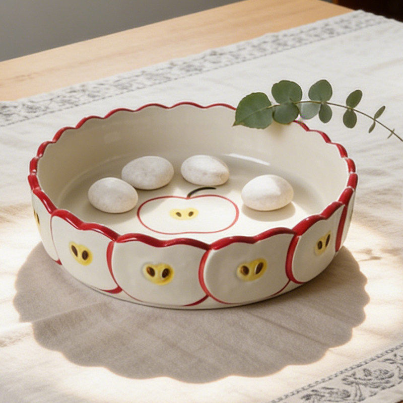 かわいいリンゴの形をしたセラミックプレート、リビングルームの - Kitchen Baking Table のレビューと価格