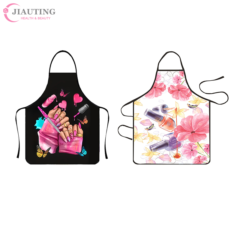 マニキュア印刷美容キッチン女性エプロン家庭用クリーニングピナ - Kitchen Baking Unit のレビューと価格