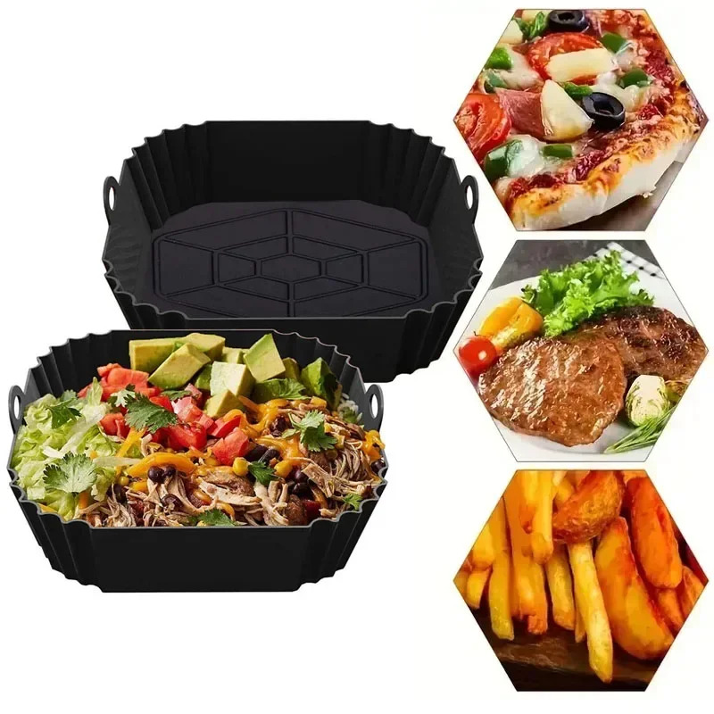 1PC シリコンエアフライヤーバスケット、ピザフライドチキン - Kitchen And Baking Equipment のレビューと価格