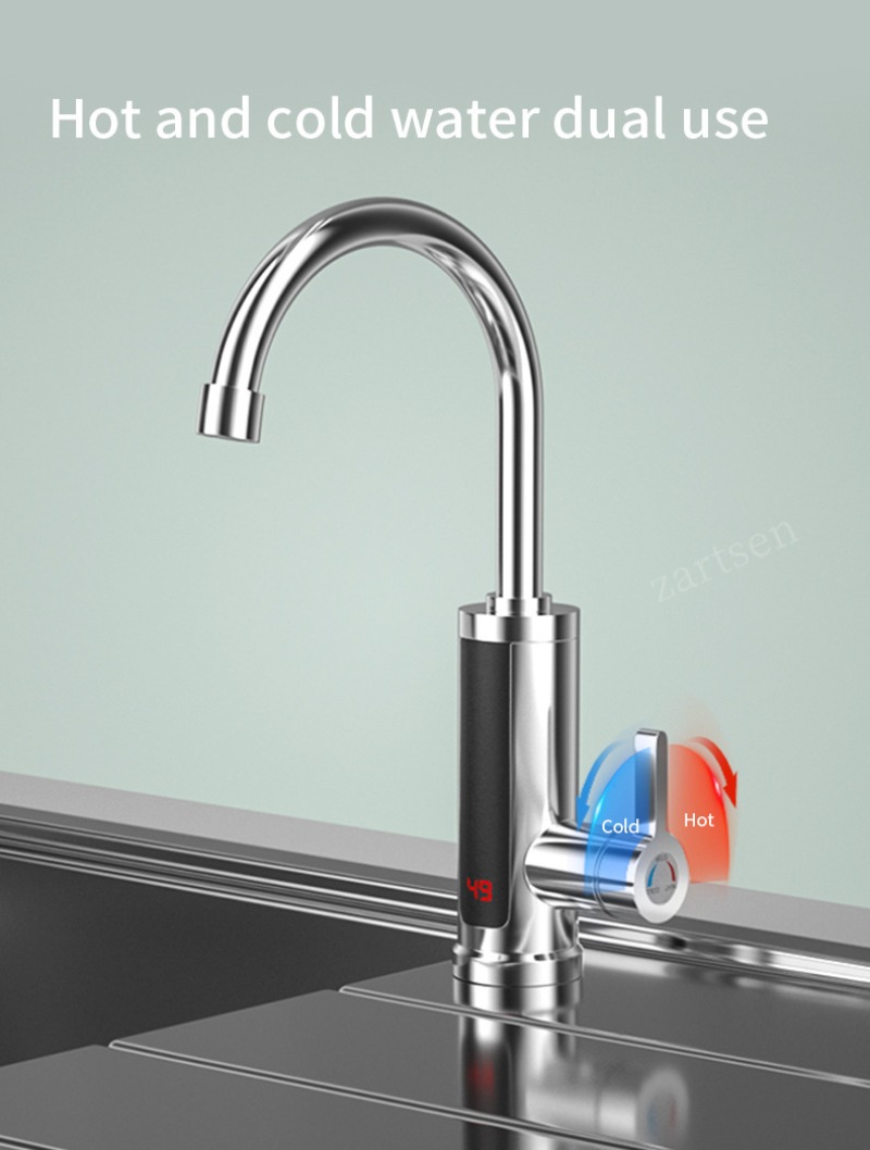キッチン蛇口電気タップキッチンタップ瞬間湯沸かし器加熱可能  - Kitchen Baking Mixer のレビューと価格