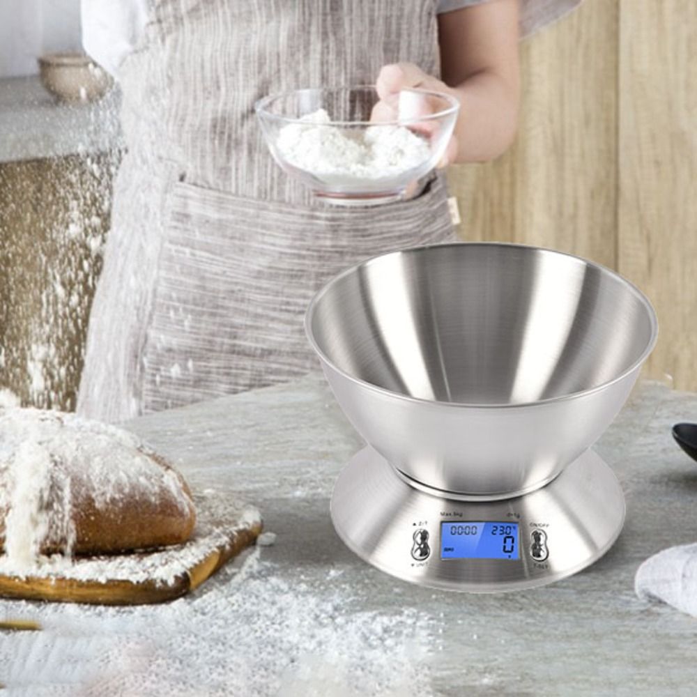 デジタルキッチンスケール ステンレス製 LCDスクリーン ベ - Kitchen Baking Unit のレビューと価格