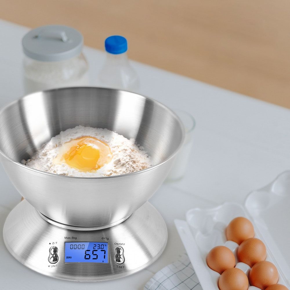 デジタルキッチンスケール ステンレス製 LCDスクリーン ベ - Kitchen Baking Unit のレビューと価格
