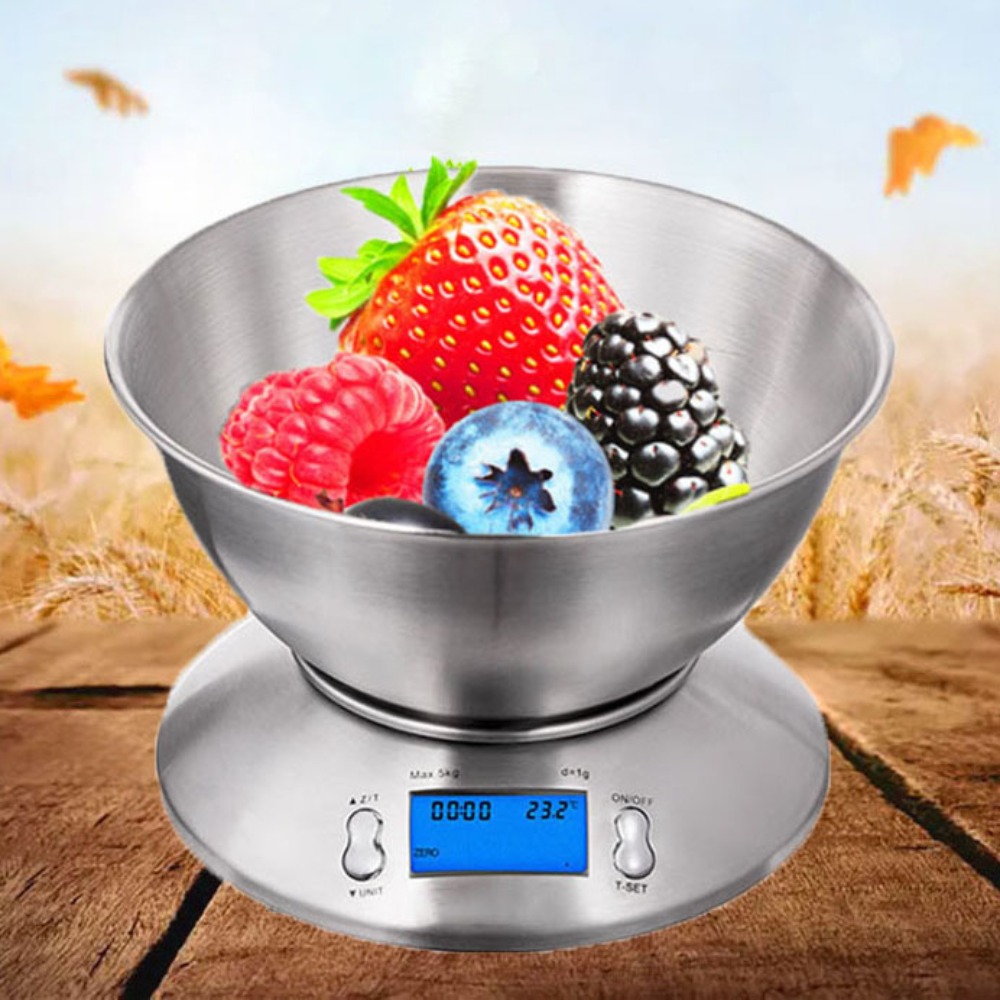 デジタルキッチンスケール ステンレス製 LCDスクリーン ベ - Kitchen Baking Unit のレビューと価格
