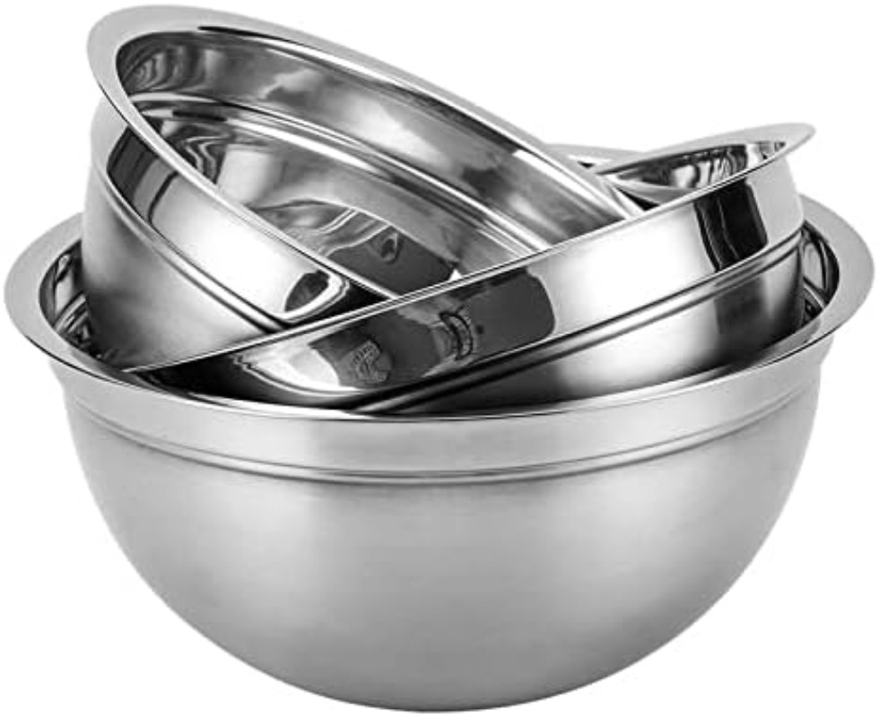 ステンレス鋼のサラダボウル火傷防止食品混合ボウルDIYケーキ - Kitchen Baking Cooking のレビューと価格