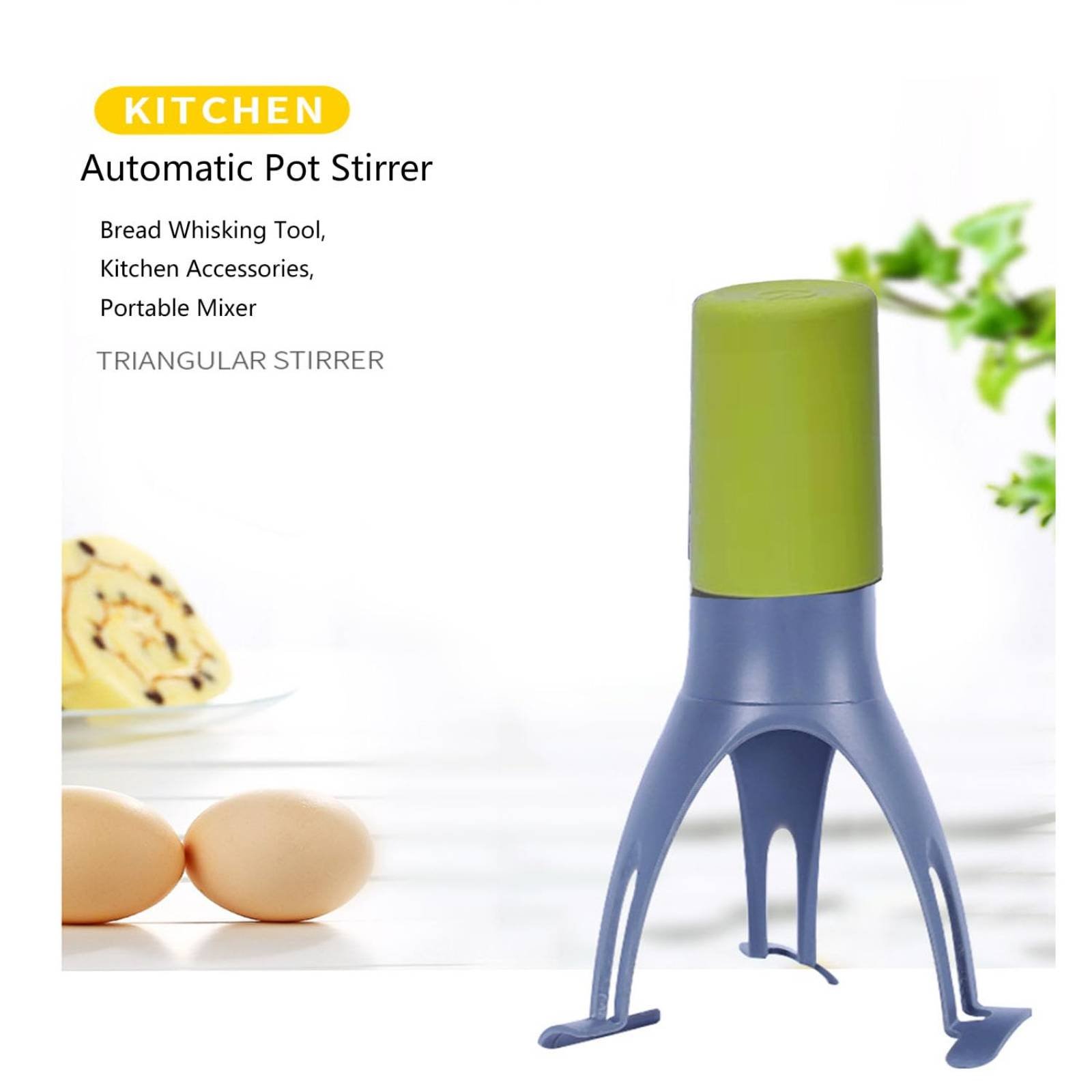 自動三角攪拌機 - ハンズフリー電動卵泡立て器＆キッチンミキ - Kitchen Baking Mixer のレビューと価格