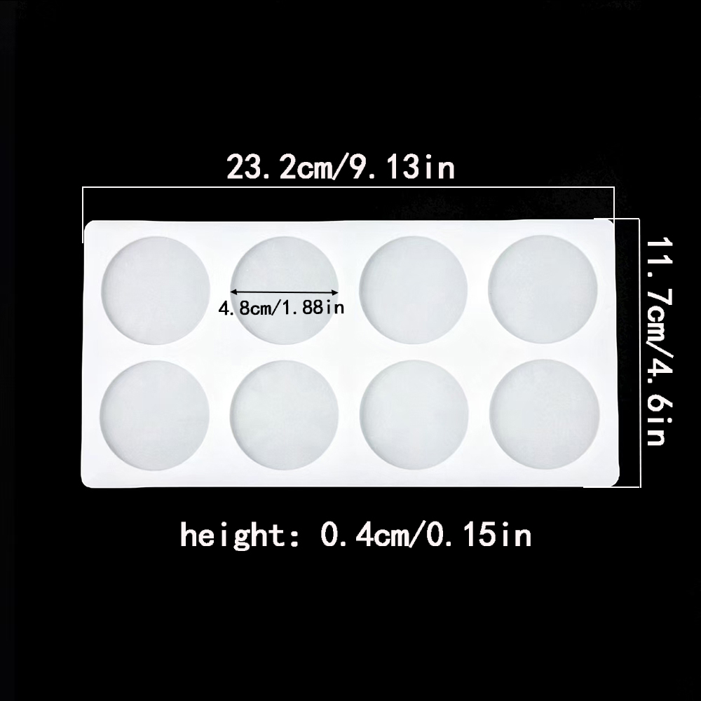 8 キャビティの円筒形シュガー反転シリコン型。ムースケーキイ - Kitchen Baking Molds のレビューと価格