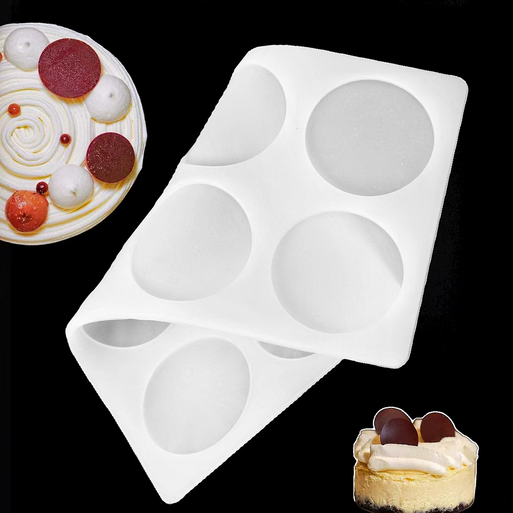 8 キャビティの円筒形シュガー反転シリコン型。ムースケーキイ - Kitchen Baking Molds のレビューと価格