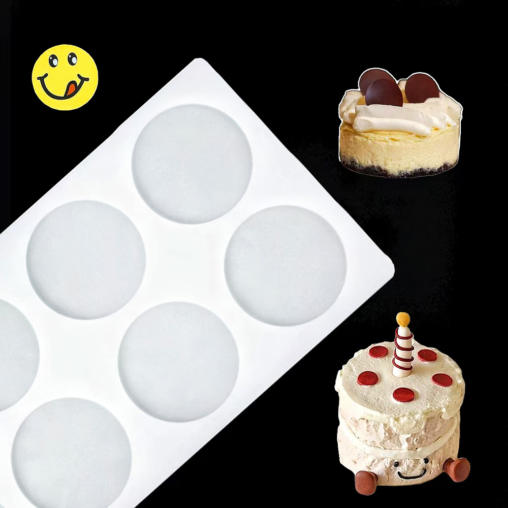 8 キャビティの円筒形シュガー反転シリコン型。ムースケーキイ - Kitchen Baking Molds のレビューと価格