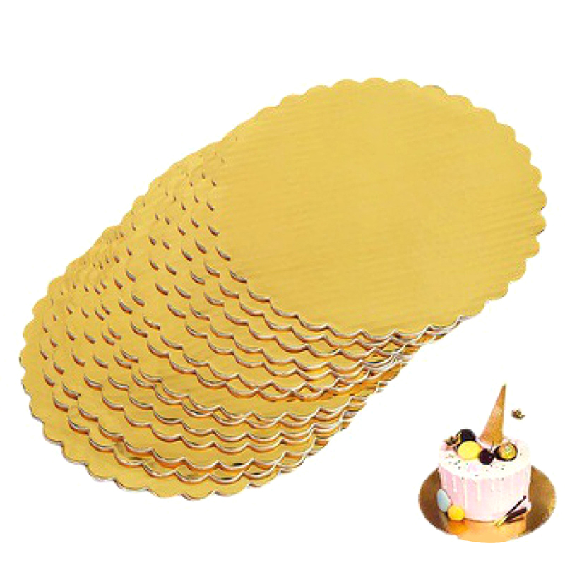 4/5/6/7/8/10インチ ゴールデンラウンドケーキボー - Cake Board Round のレビューと価格