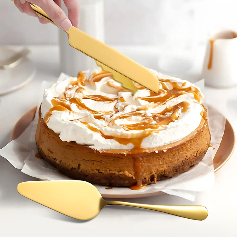 ステンレス鋼ケーキカッティングスパチュラナイフセット多目的ペ - Kitchen And Baking Equipment のレビューと価格