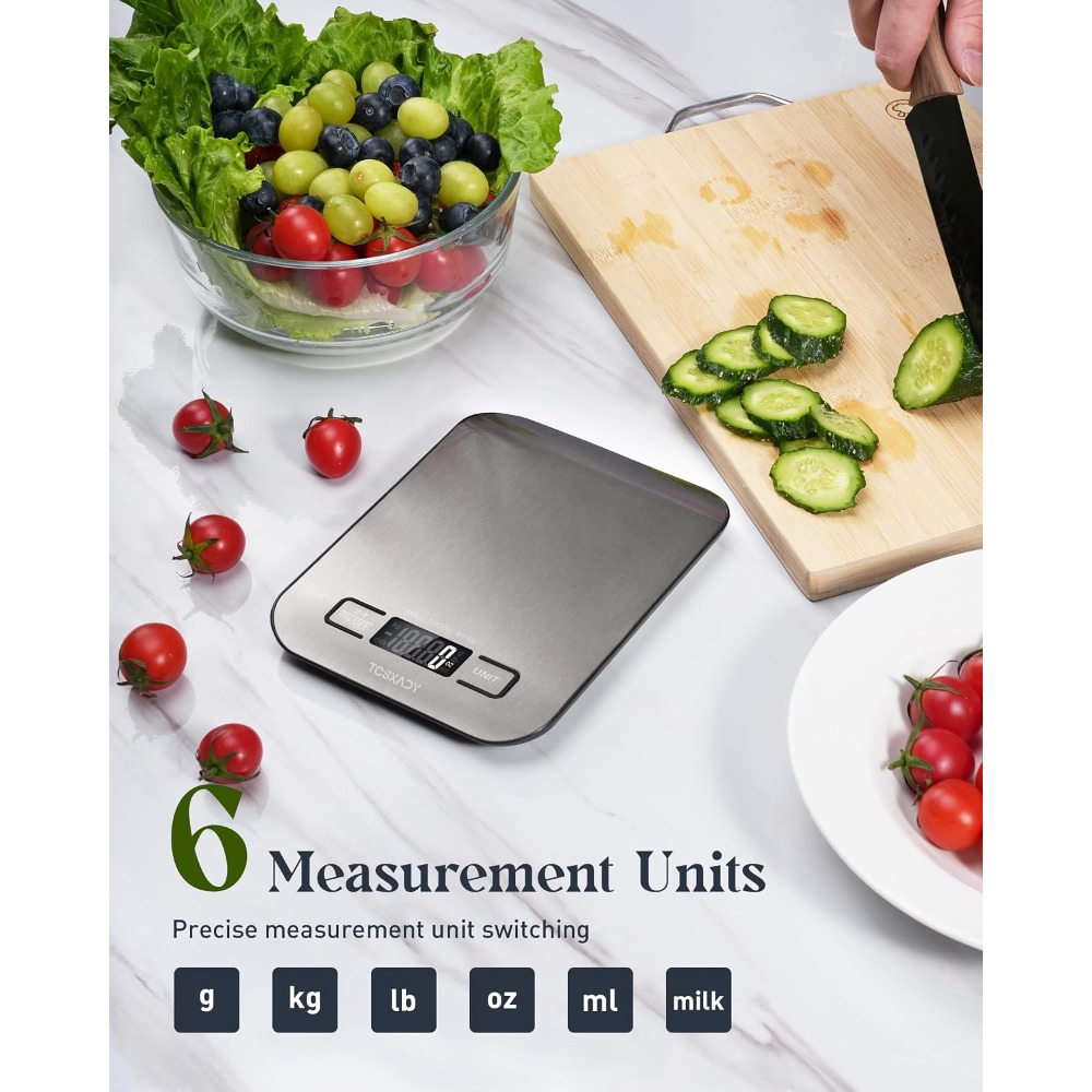 デジタルキッチンフードスケール 11ポンド/5000g容量  - Kitchen Baking Unit のレビューと価格
