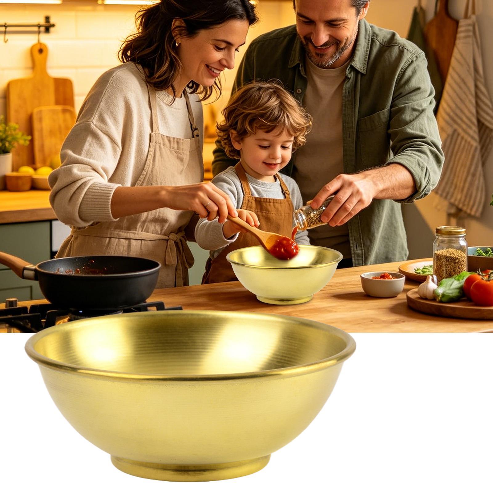 銅製ボウル 大型保存容器 サラダ用銅製皿 家庭用サービング  - Kitchen Baking Cooking のレビューと価格