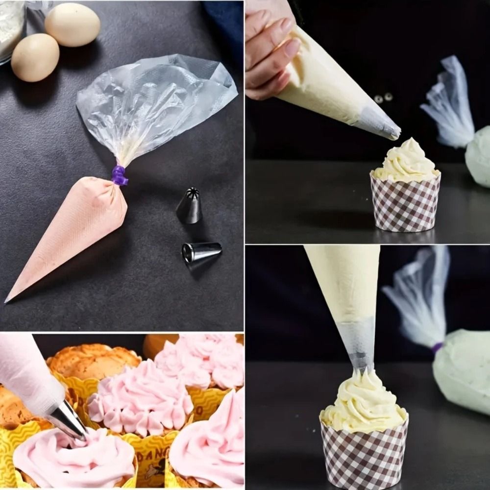 100枚入り 超強力使い捨てペストリーバッグ 漏れ防止 滑り - Piping Bag Disposable のレビューと価格