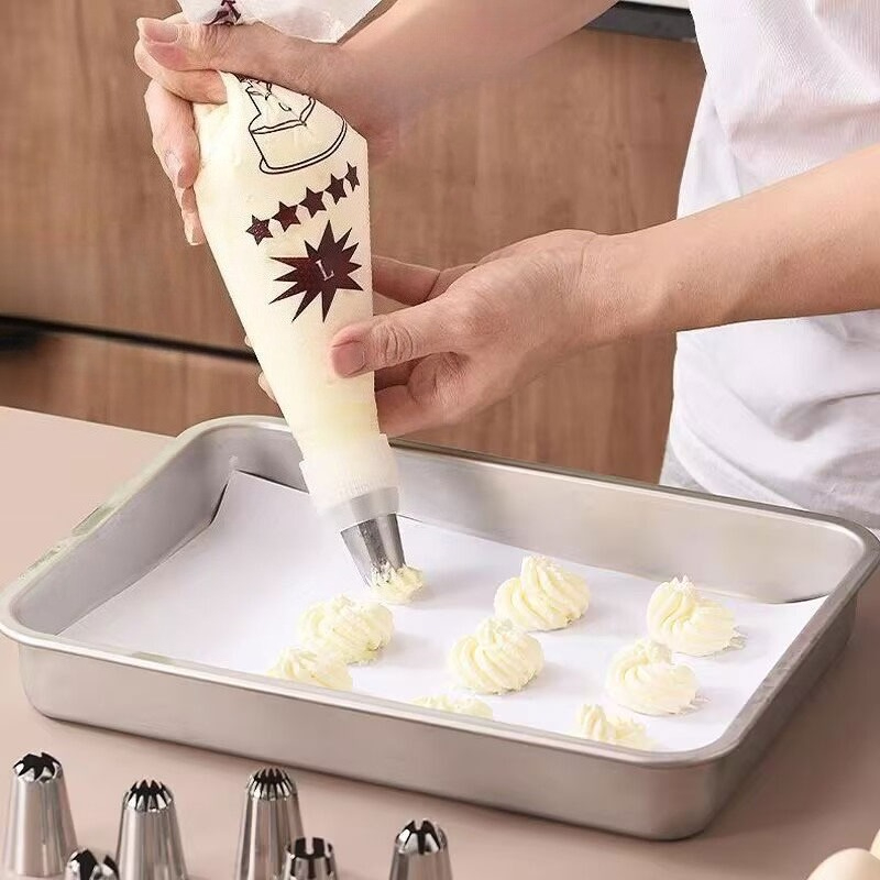 100 個の絞り袋ケーキクリーム絞り袋使い捨てペストリーバッ - Piping Bag Disposable のレビューと価格
