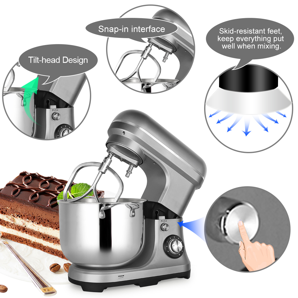 11L 2000W 大型強力電動ミキサー ダブルドウフック付 - Kitchen Baking Mixer のレビューと価格