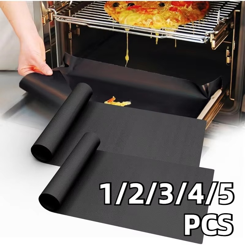 1/2/3/4/5 個黒バーベキューグリルマットオーブンベー - Kitchen Baking Cooking のレビューと価格