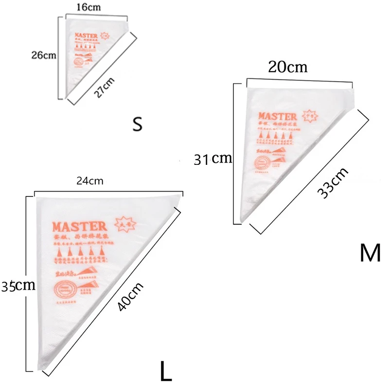 20 〜 100 個使い捨てペストリーバッグ S/M/L 製 - Piping Bag Disposable のレビューと価格