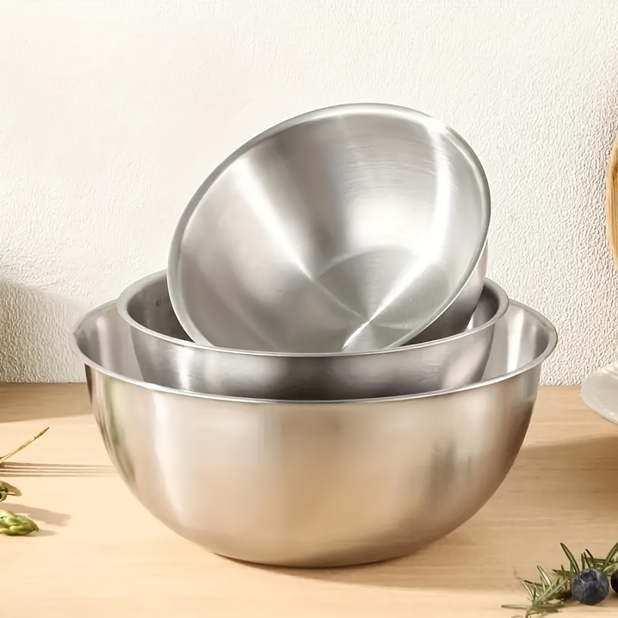 3個セット ステンレス製サラダボウルセット ミキシングボウル - Kitchen Baking Cooking のレビューと価格