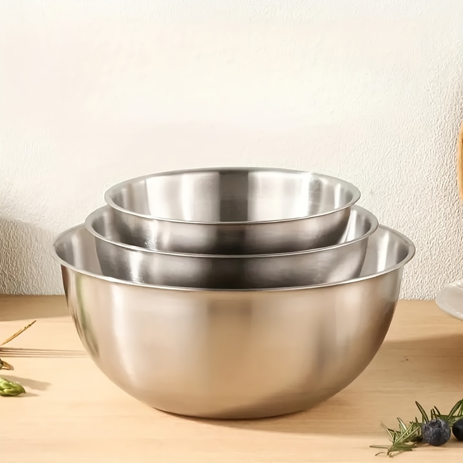 3個セット ステンレス製サラダボウルセット ミキシングボウル - Kitchen Baking Cooking のレビューと価格