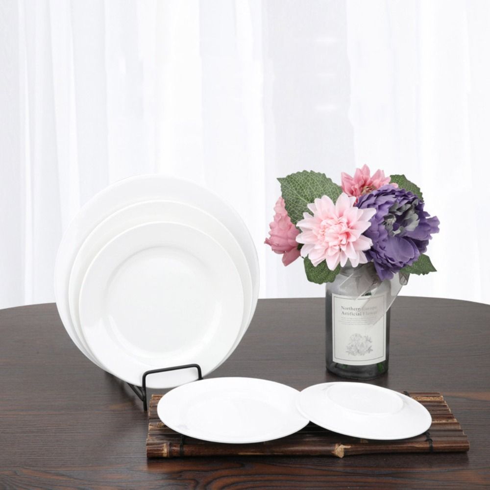 家庭用ラウンドメラミン白皿落下防止模造磁器白ディスク壊れない - Cake Board Round のレビューと価格