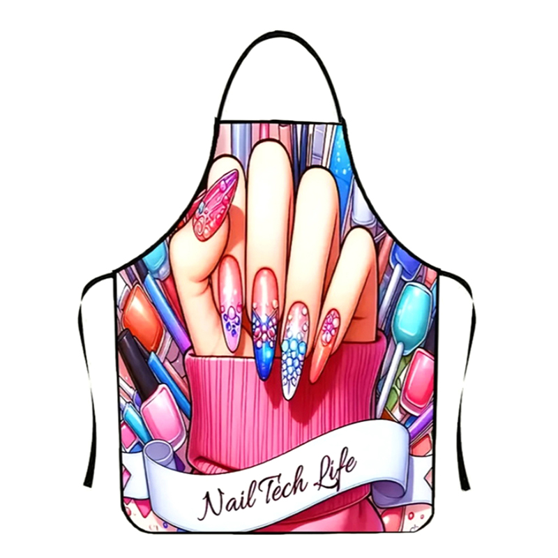 1 個ネイルアート印刷美容キッチン女性エプロン家庭用クリーニ - Kitchen Baking Unit のレビューと価格