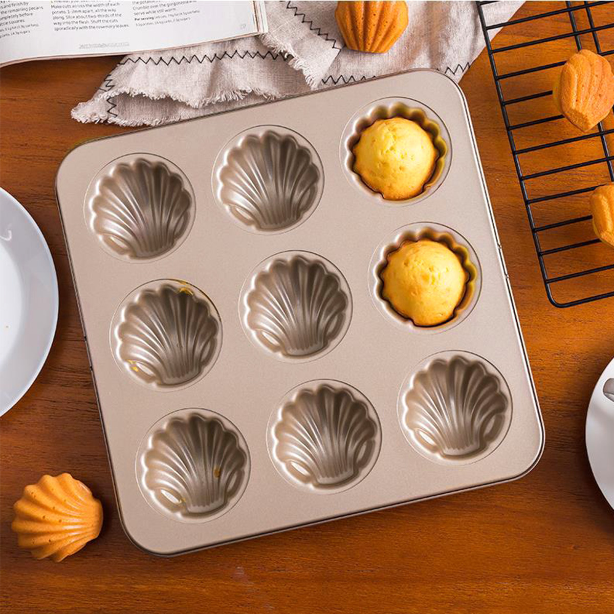 マドレーヌ型シェル型ベーキングモールド、炭素鋼、チョコレート - Kitchen And Baking Equipment のレビューと価格