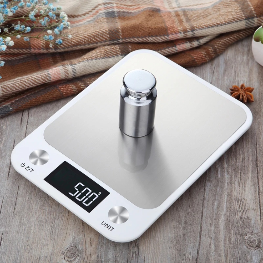 ステンレス製電子キッチンスケール 充電式 LEDディスプレイ - Kitchen Baking Unit のレビューと価格