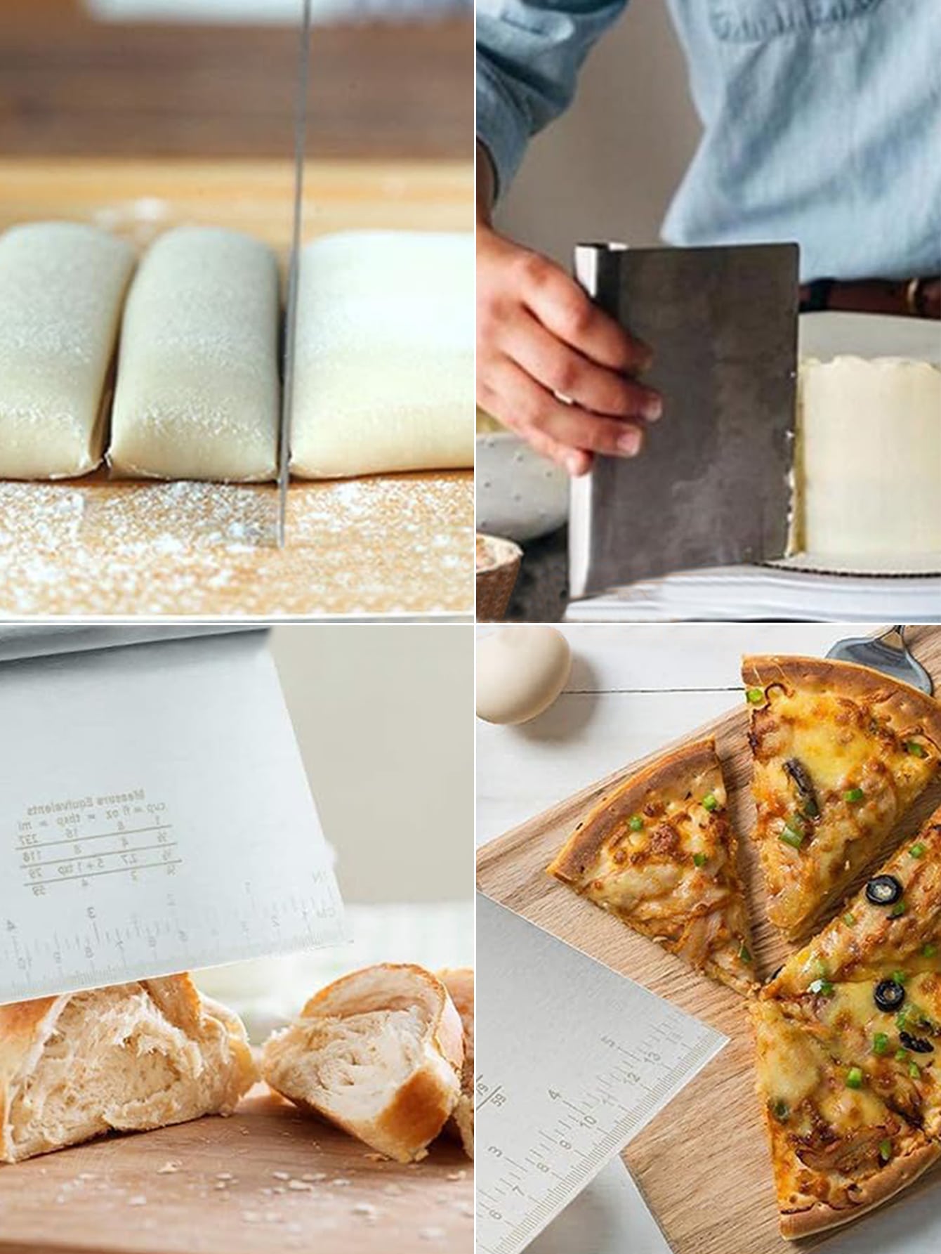 生地用ペストリーベンチカッタースクレーパー、ステンレス製ピザ - Kitchen And Baking Equipment のレビューと価格